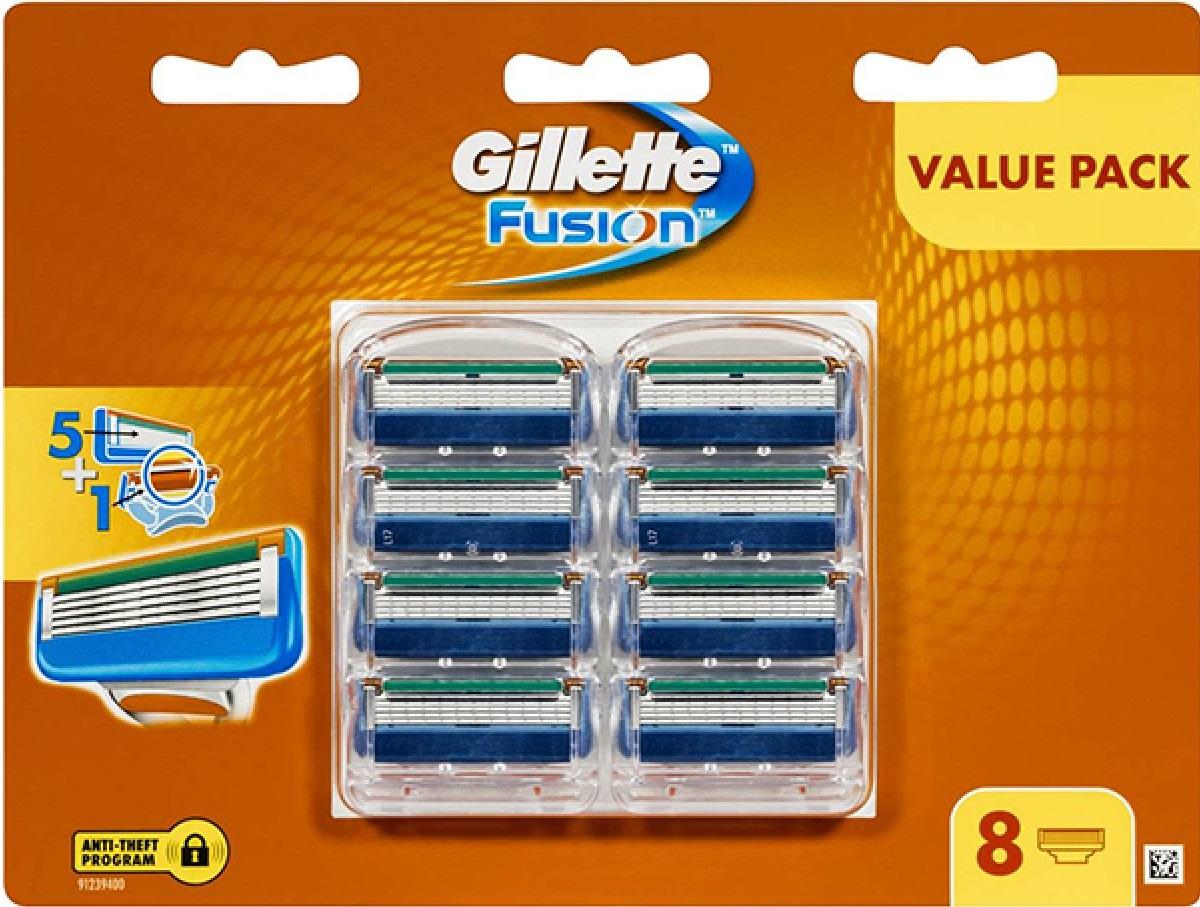 Vỉ 8 lưỡi dao cạo râu Gillette Fusion 5 + 1 - NHẬT BẢN