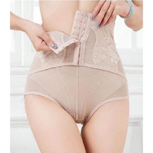 Quần gen nịt bụng định hình 3 khóa cài chống cuộn (da)