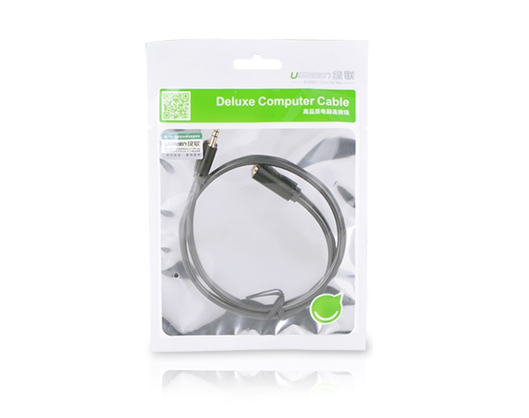 Cáp âm thanh kéo dài hai đầu chuẩn 3.5mm 1 đầu đực 1 đầu cái dài 0.5-1M UGREEN AV124 . Cáp âm thanh kéo dài hai đầu chuẩn 3.5mm 1 đầu đực 1 đầu cái dài 0.5-1M UGREEN AV124 .