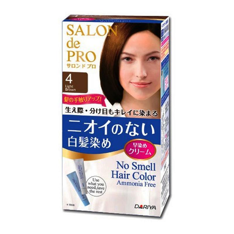 THUỐC NHUỘM TÓC PHỦ BẠC DARIYA  SALON DE PRO SỐ 4 MÀU NÂU VỪA CHO NỮ 40G