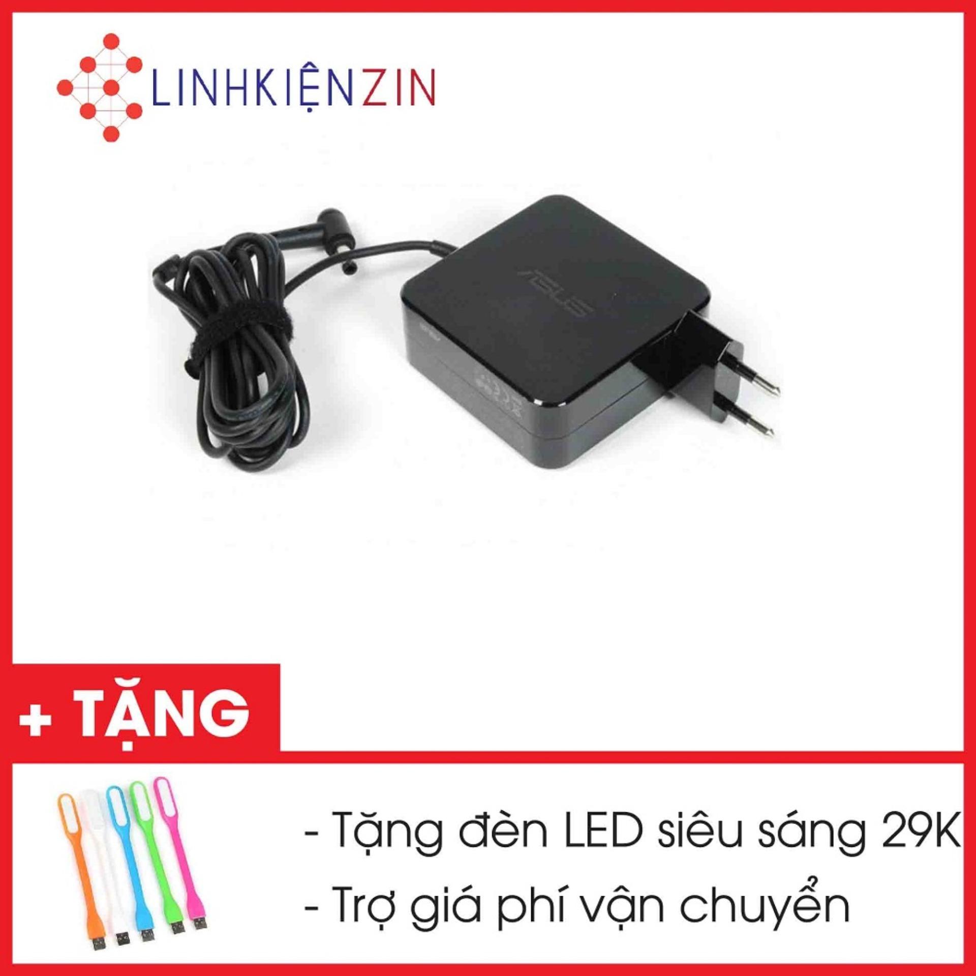 Sạc cho Laptop Asus X541U X541UA X541UV  Vivobook S410UA 19V 3.42A 65W dạng hình vuông chân 1.35mm  BH 1 năm Tặng đèn LED USB