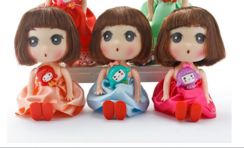 set 2 búp bê chibi tóc ngắn
