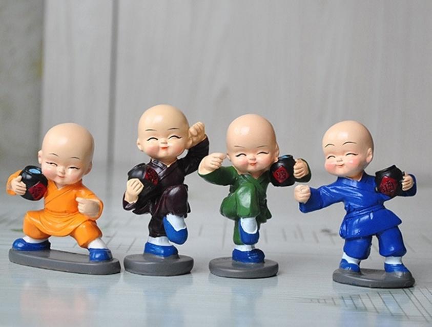 [HCM]Bộ tượng 4 chú tiểu múa luyện võ túy quyền