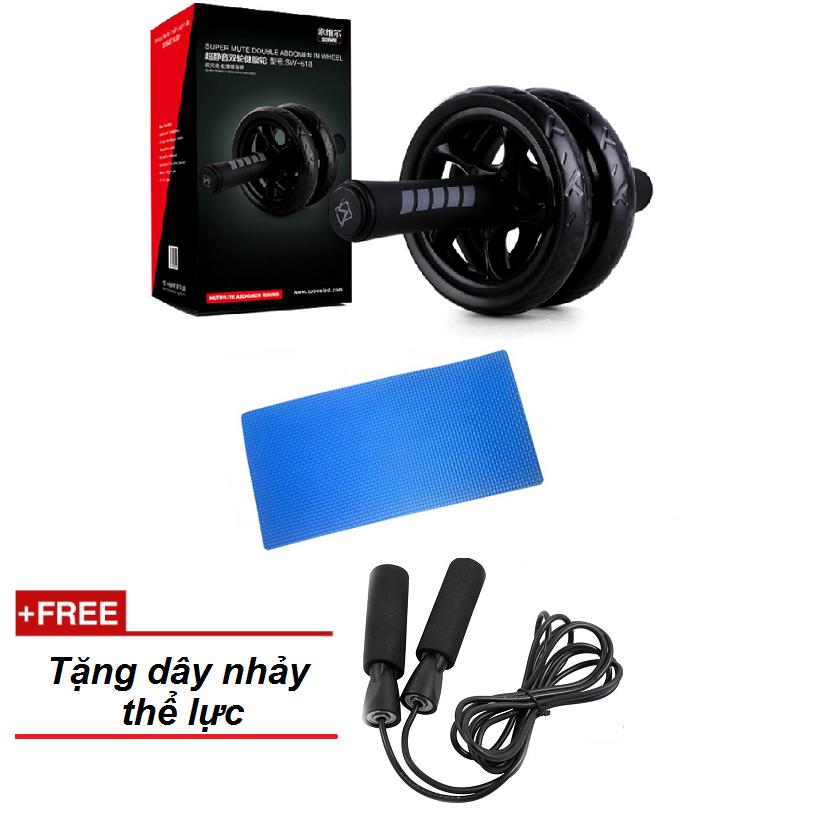 Con lăn 2 bánh tập bụng AB Wheel + Tặng dây nhảy thể lực