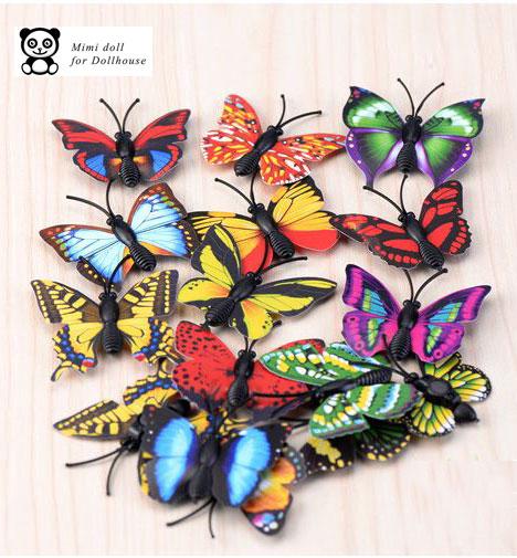[HCM]Đôi bướm màu ngẫu nhiên- trang trí nhà búp bê-tiểu cảnh-bonsai minidoll