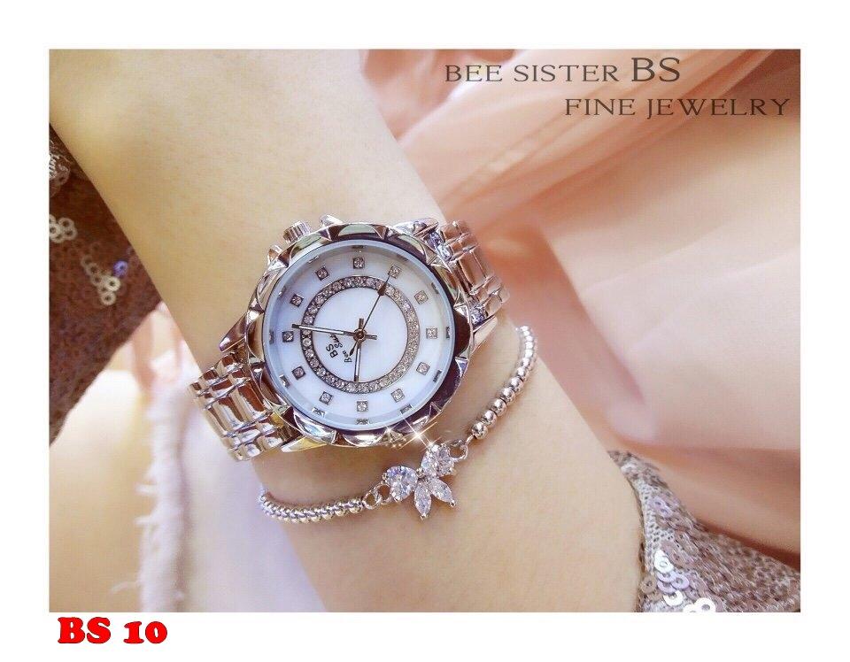 Đồng hồ nữ bee sister bs9-10 dây thép