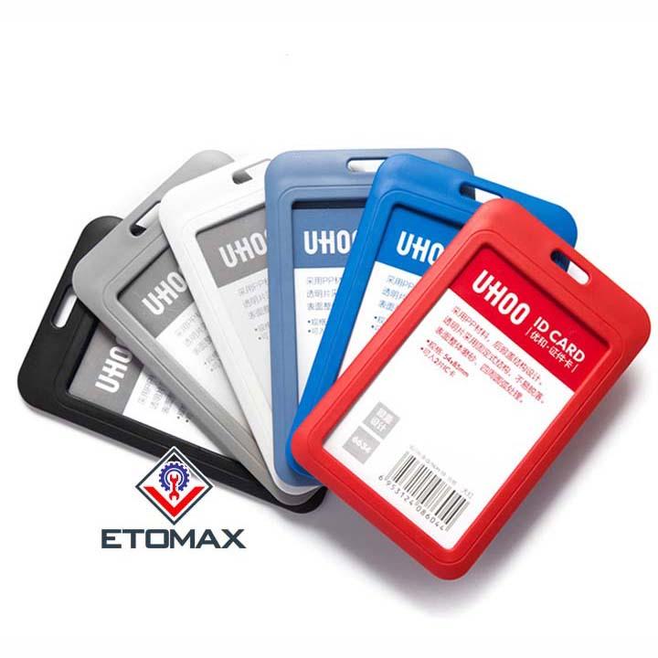 Bao đựng bảo vệ thẻ nhân viên Uhoo cao cấp kèm móc khóa dây rút