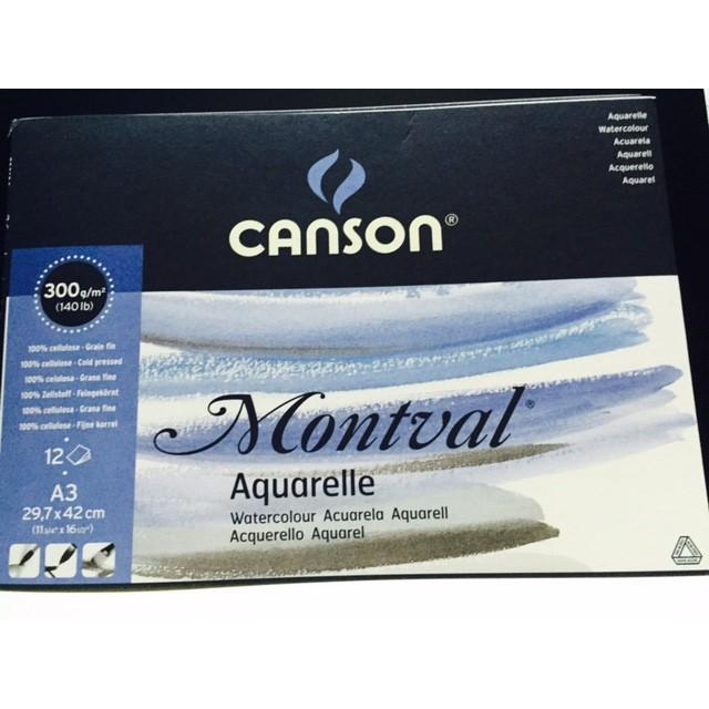 Sổ màu nước chuyên dụng canson montaval giấy a3