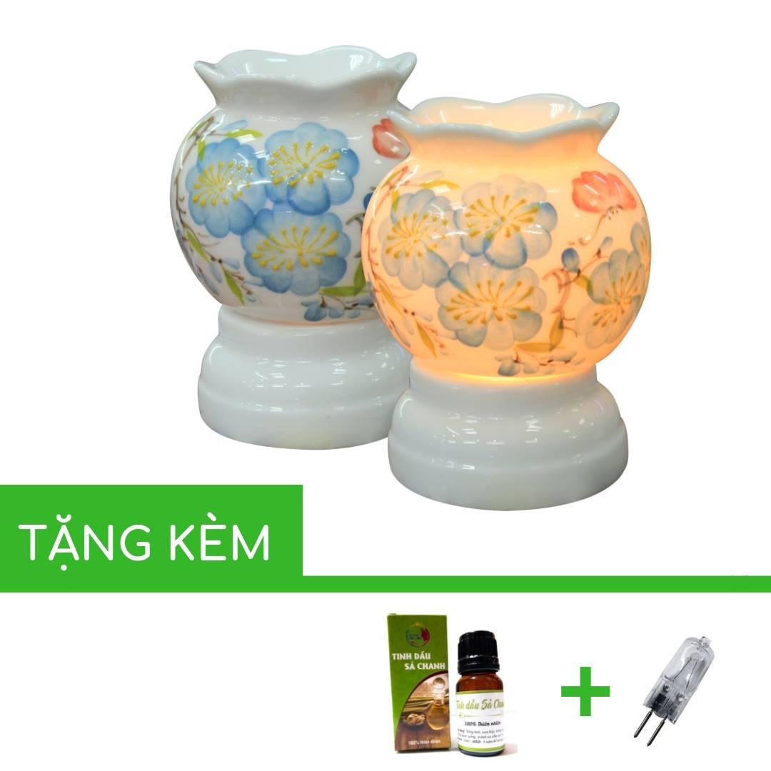 Đèn xông tinh dầu gốm sứ bát tràng cỡ trung