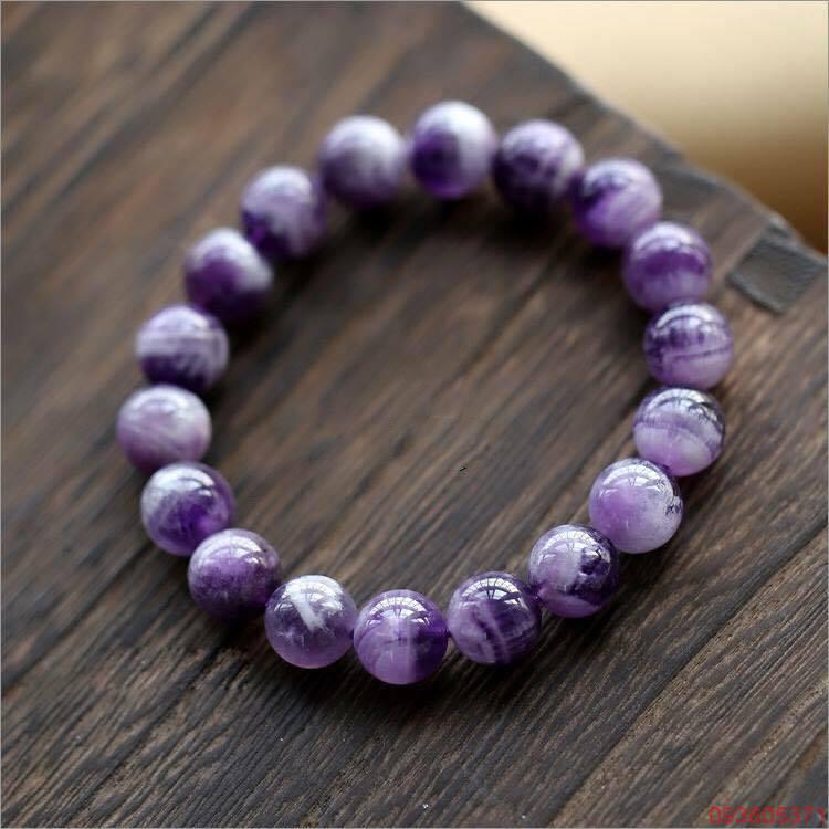 Vòng tay phong thủy đá thạch anh tím - Đá tự nhiên
