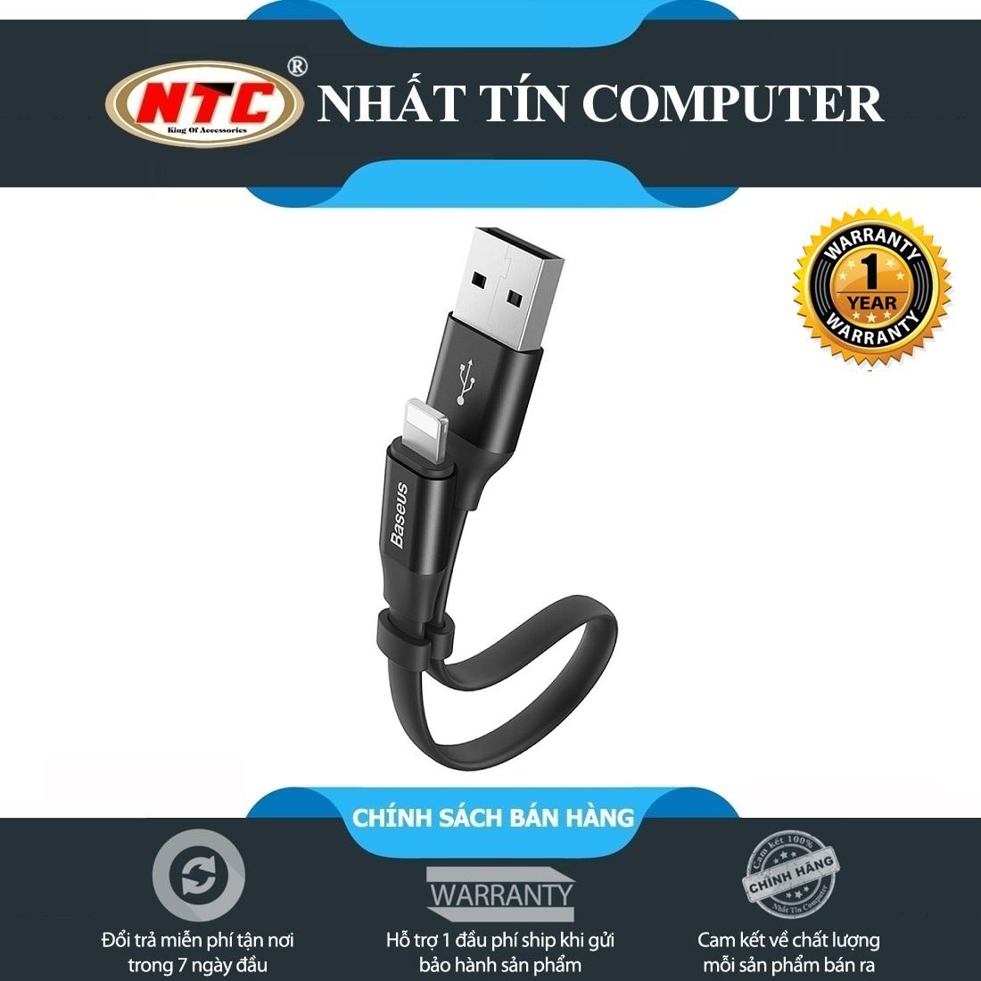 [DUY NHẤT 15.04 - NHẬP MÃ LAZSOCIALSALE1501 GIẢM 30K ĐƠN 69K] Cáp sạc và truyền dữ liệu Baseus Lightning Portable 23cm (2A Sạc nhanh Siêu ngắn Siêu bền) - Hãng phân phối chính thức - Nhất Tín Computer
