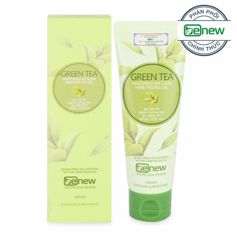 Gel tẩy da chết trà xanh Benew Green Tea Whitening Natural Herb Peeling Gel 120ml cao cấp Hàn Quốc nhập khẩu