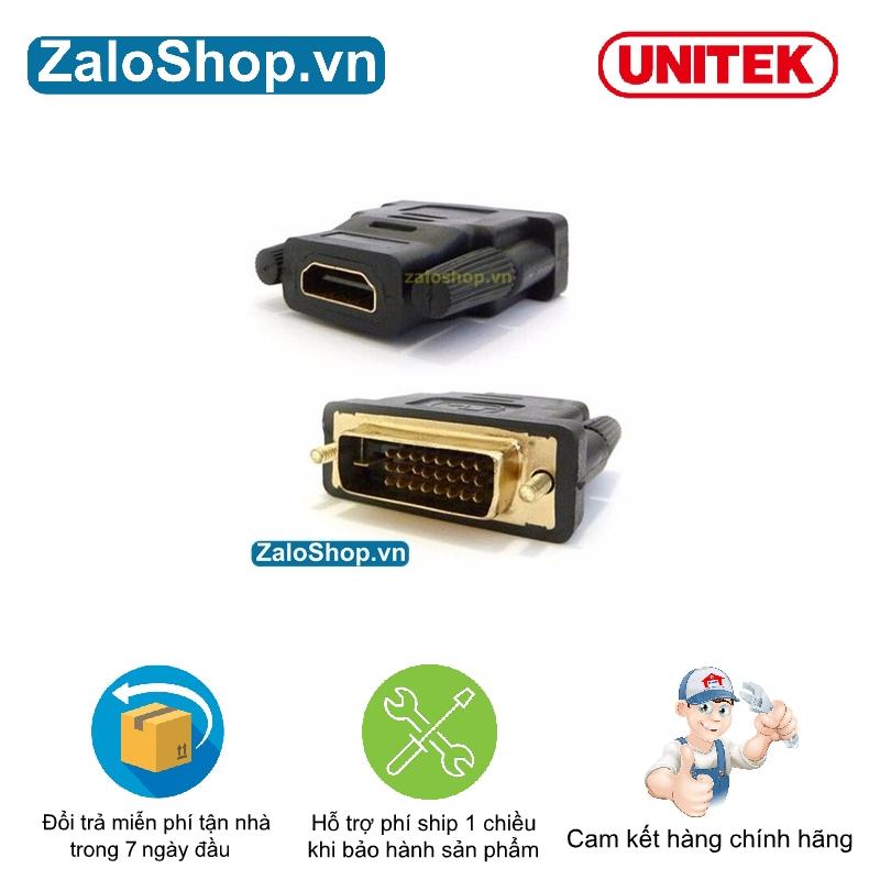 Đầu chuyển từ cổng dvi sang hdmi unitek ya-007a