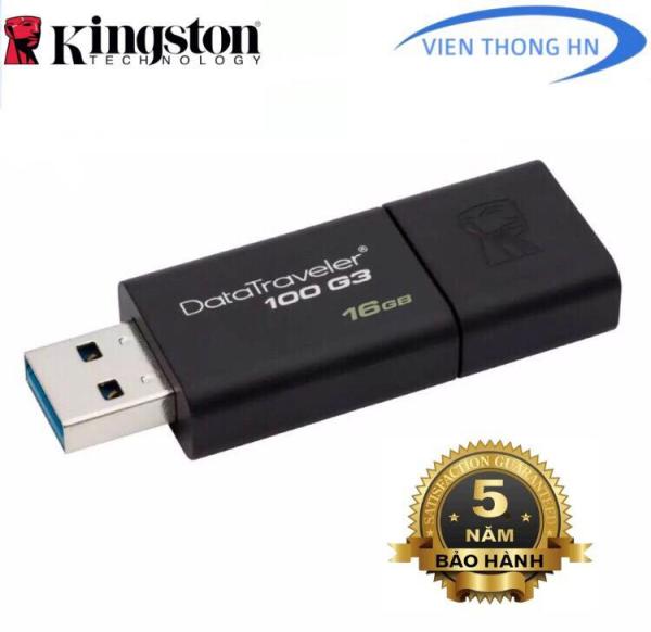 USB 3.0 16GB Kingston DT 100 G3 - CAM KẾT BH 5 NĂM 1 ĐỔI 1