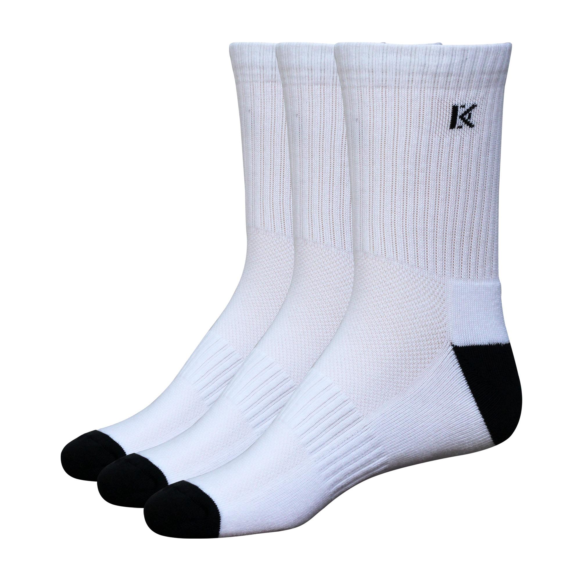 [HCM]Combo 3 đôi vớ nam Cotton thể thao màu trắng DonaKein cổ cao 16 cm