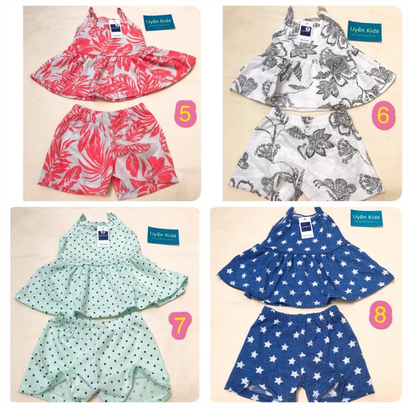 Nơi bán Combo 3 bộ 2 dây bèo cho bé gái 7-23kg