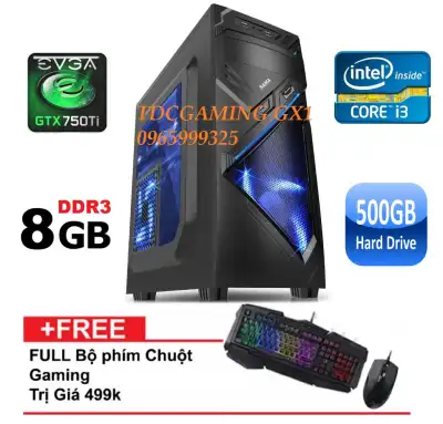 Máy tính để bàn chơi game cấu hình cao chip intel i3 3220, ram8gb, ổ cứng 500gb, VGA rời GTX 750ti 2gb. Tặng bàn phím chuột chơi game (máy tính để bàn, máy tính chơi game giá rẻ, máy tính để bàn chơi game,fifa online 4 mượt )