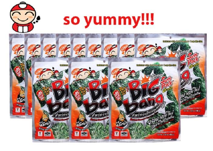 Snack rong biển taokaenoi big bang vị cay lốc 12 gói 6g