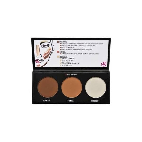 [HCM]PHẤN TẠO KHỐI 3 Ô CITY COLOR CONTOUR EFFECTS PALETTE