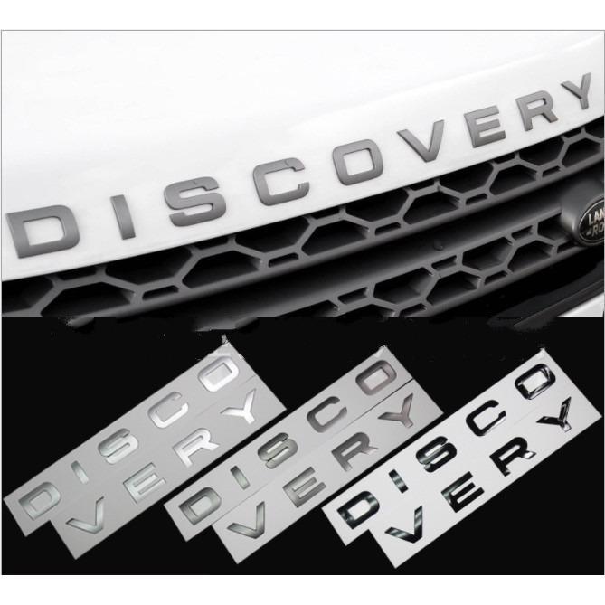 Tem logo chữ nổi discovery trang trí xe