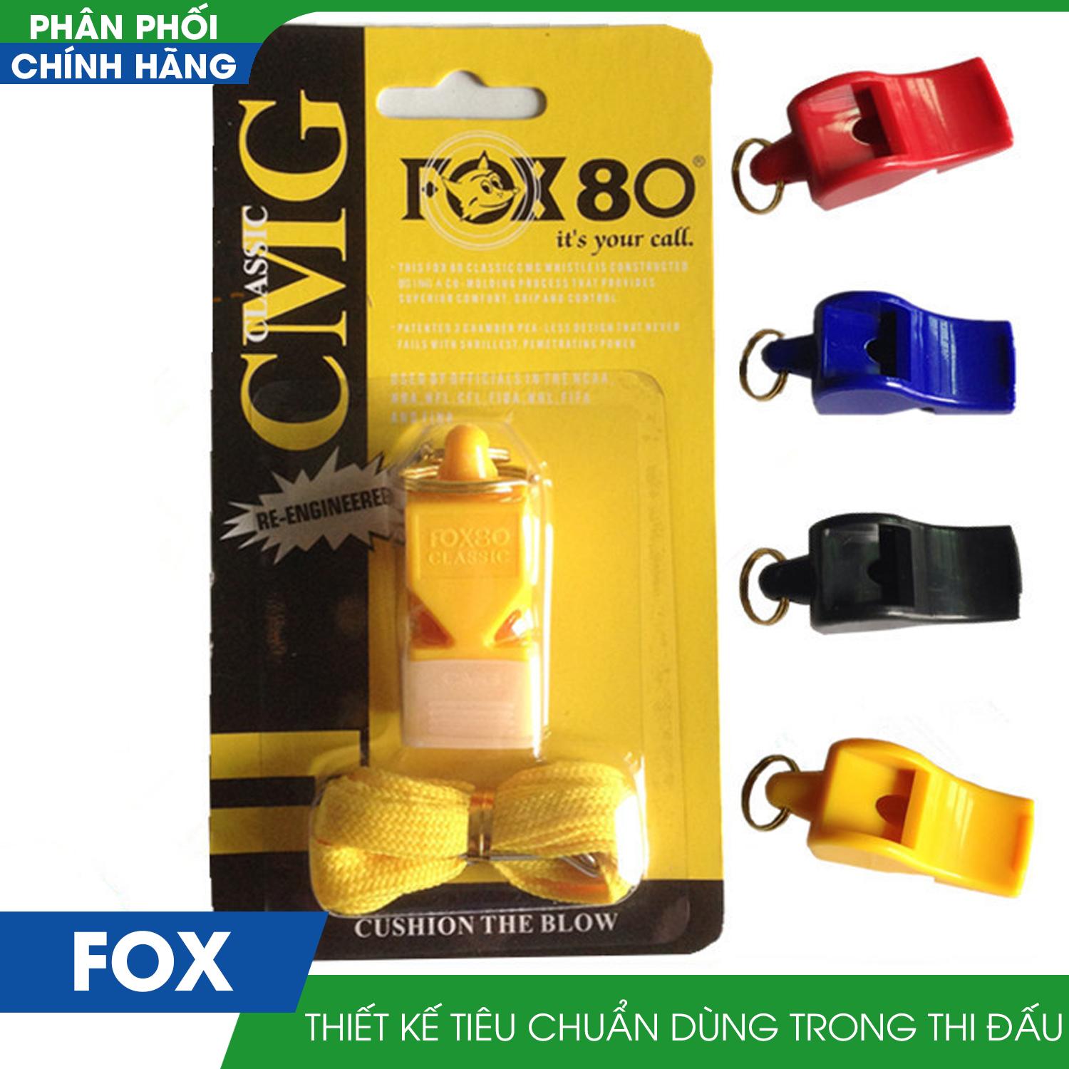 Còi nhựa có dây đeo fox 80