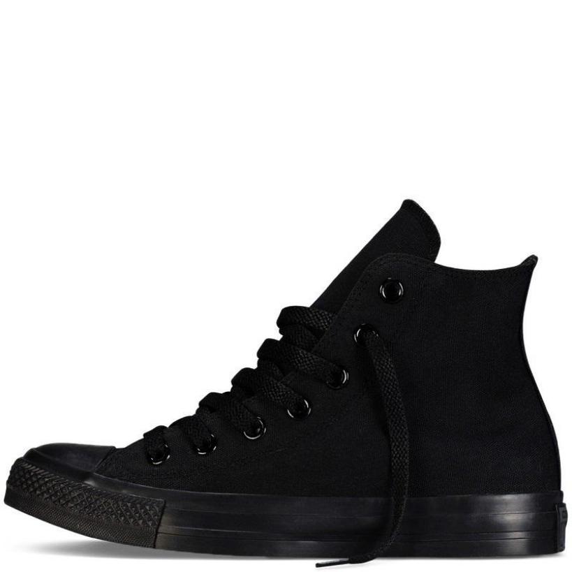Giày Vải Sneaker CV Classic Cổ Cao Full Đen Nữ giá rẻ