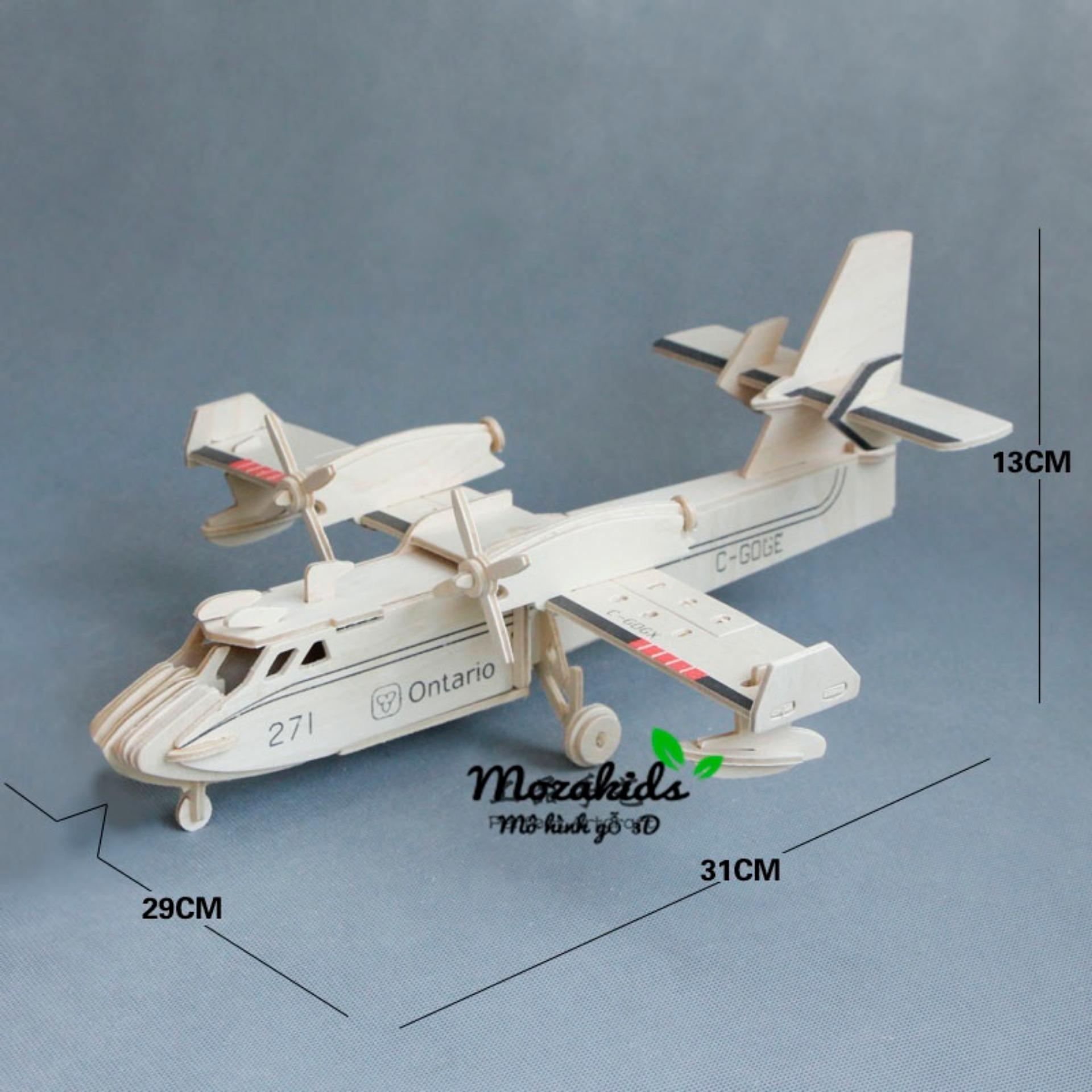 Đồ chơi lắp ráp gỗ 3D Mô hình Máy bay dân dụng
