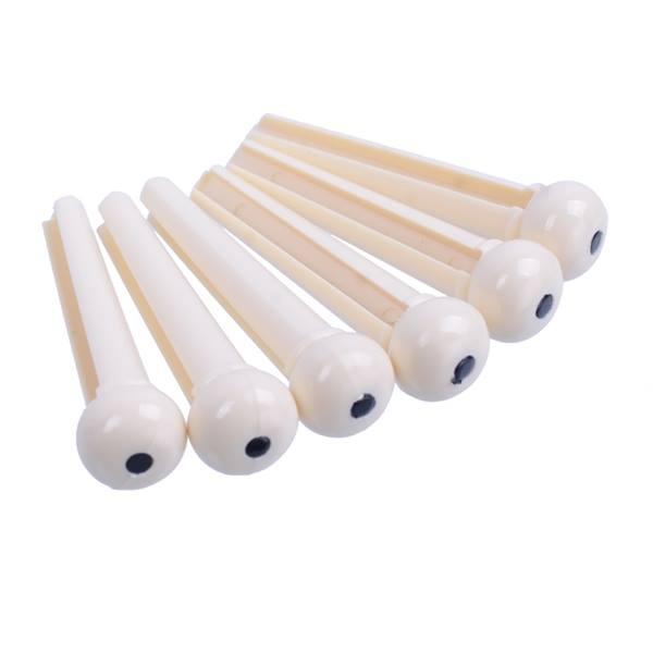 Bộ 6 pin chốt đàn guitar màu trắng
