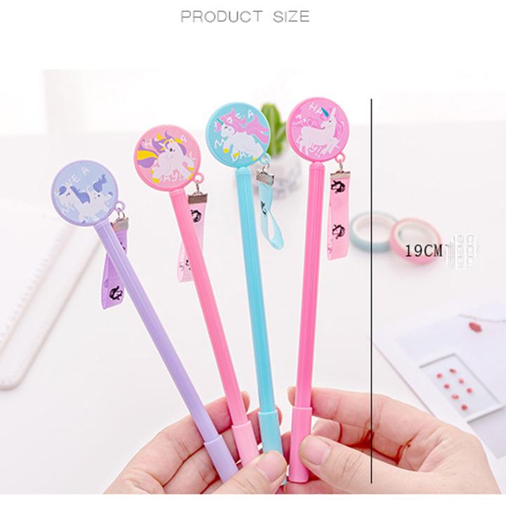 Mua Combo 2 Bút gel nước đầu tròn hình thú độc giác unicorn may mắn