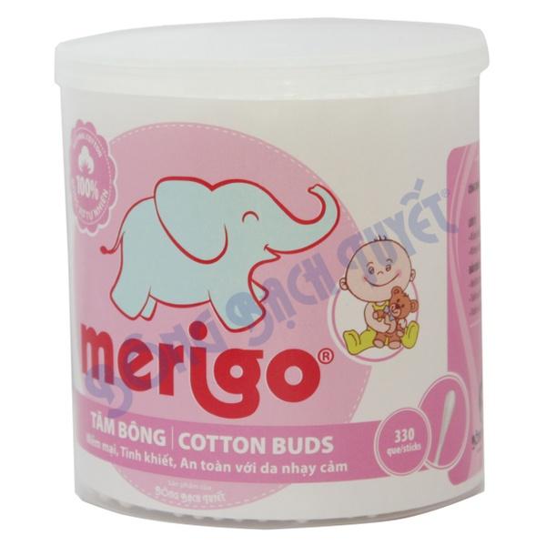 Combo 3 hộp Tăm bông Merigo đầu bông nhỏ