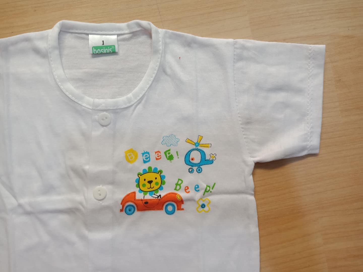 Áo sơ sinh tay ngắn cotton 100%