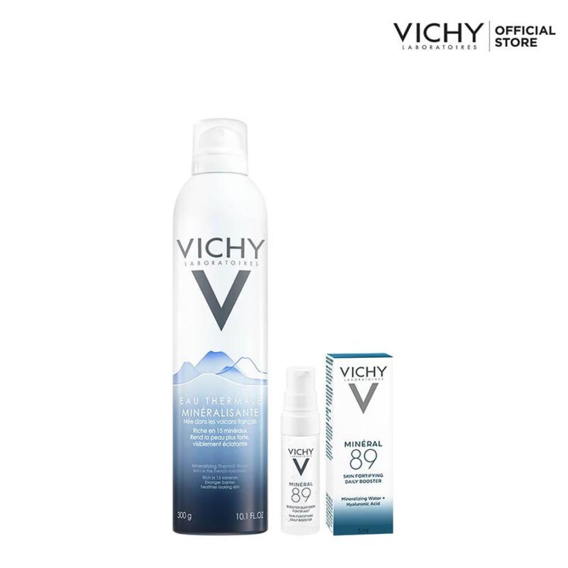Xịt khoáng dưỡng da Vichy Mineralizing Thermal Water 300ML + Tặng dưỡng chất khoáng cô đặc Mineral 89 5ML nhập khẩu