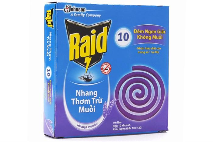 Combo 5 hộp Nhang muỗi Raid hương Lavender