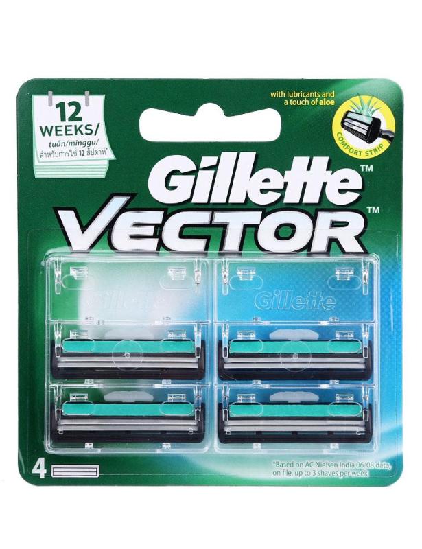 Đầu Dao Cạo Gillette Vector Plus Vỉ 4 Cái cao cấp