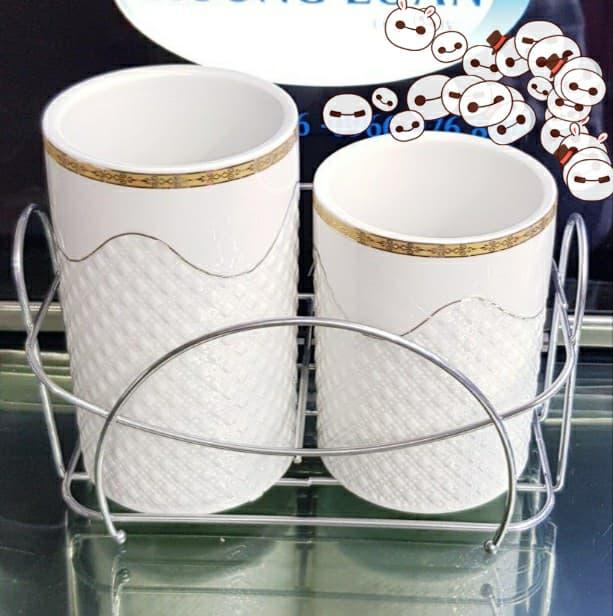 Ống đũa sứ đôi cao cấp