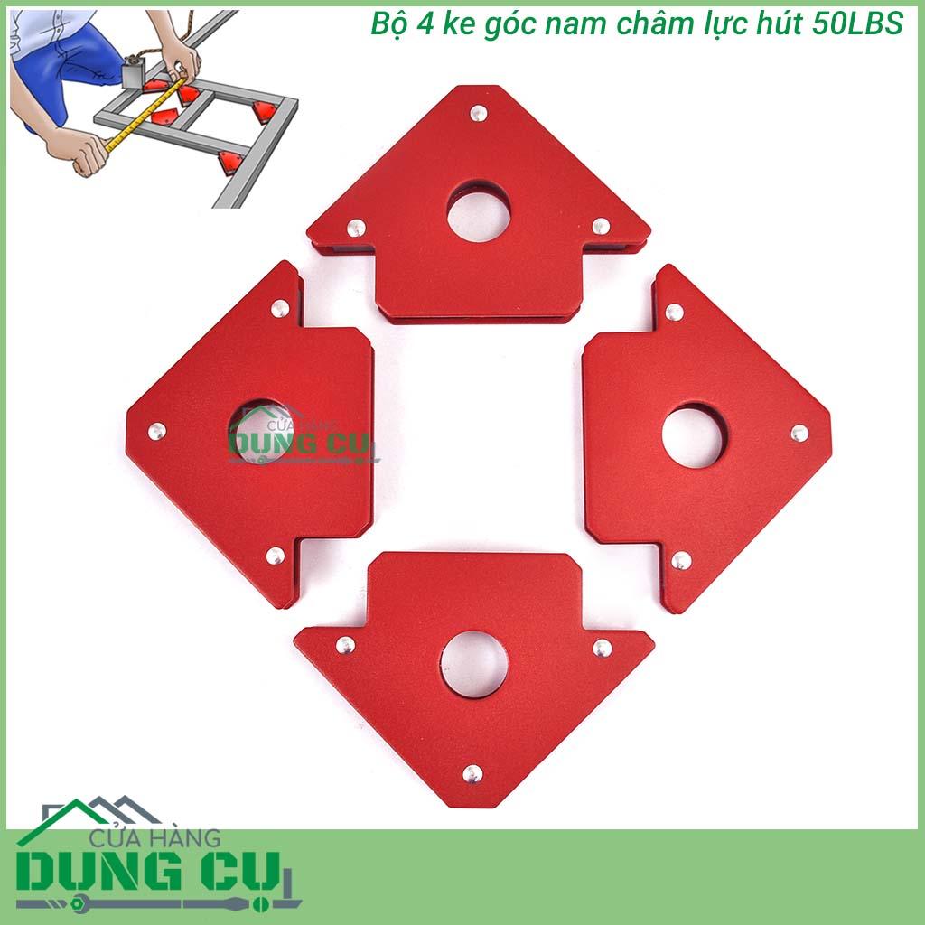 Bộ 4 ke góc nam châm - ke góc hàn, góc vuông - lực hút 50lbs