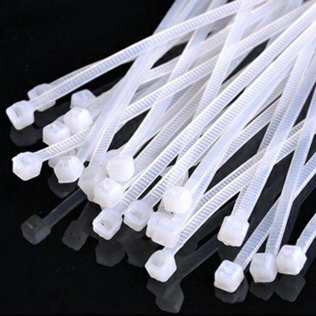 COMBO 2 Gói sợi dây rút nhựa trắng 10cm/ 15cm - 1 gói ~80 sợi