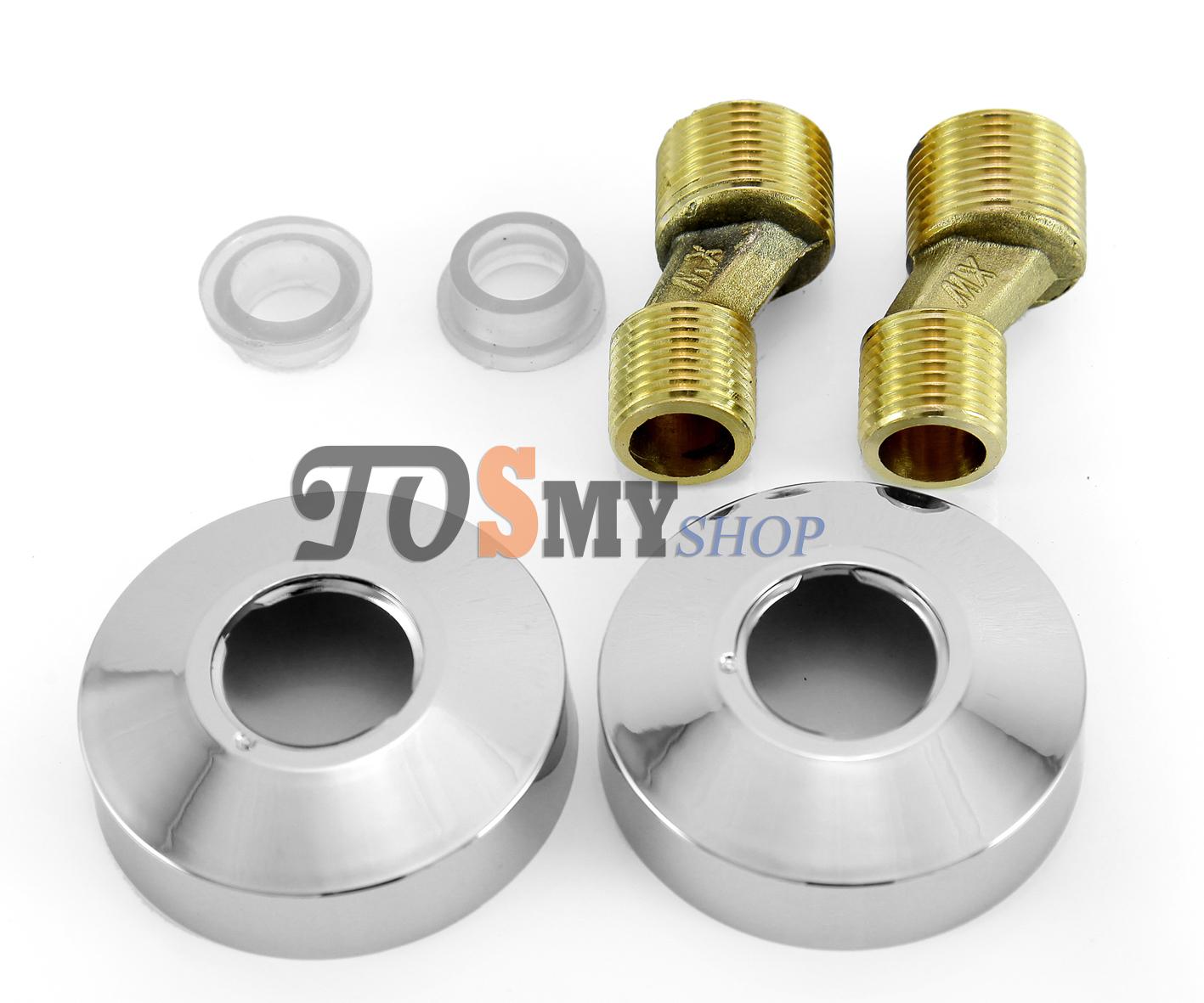 Bộ 2 chân chữ Z đồng thau lắp đặt cho củ sen nóng lạnh