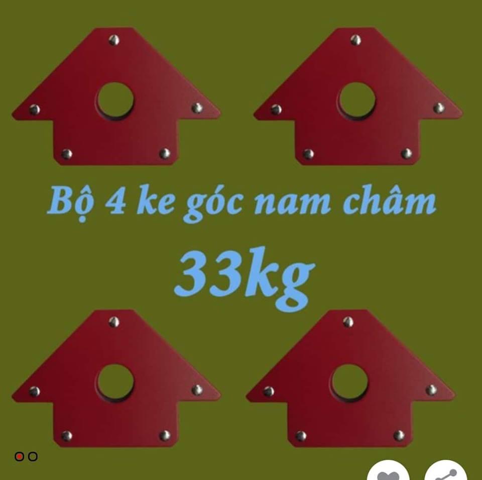 Bộ 4 ke góc nam châm 75lbs lực hút 33kg - ke góc thợ hàn - b4 - ke goc nam châm