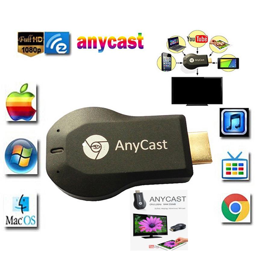 Kết nối máy tính với tivi qua cổng hdmi, Kết nối điện thoại với tivi qua wifi, HDMI không dây AnyCast M2 Plus Ram 256 kết nối với tivi đơn gian, Tốc độ truyền cực nhanh, Mẫu43