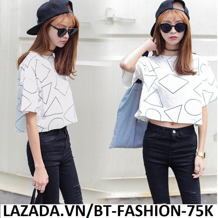 Áo thun nữ kiểu crop top thời trang bt fashion