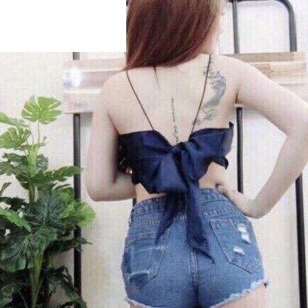 Áo yếm buộc nơ lưng phi bóng siêu phẩm hot hit có kèm mút