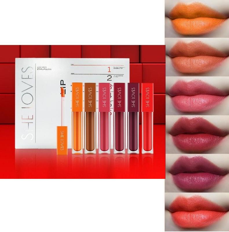 Hộp 6 Son kem lì mini Matte Sheloves