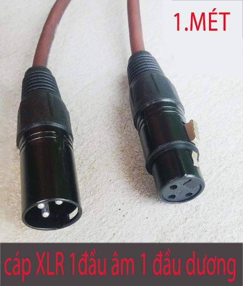 Dây cáp Cannon XLR 1 đầu âm 1 đầu dương loại ngắn 1 mét