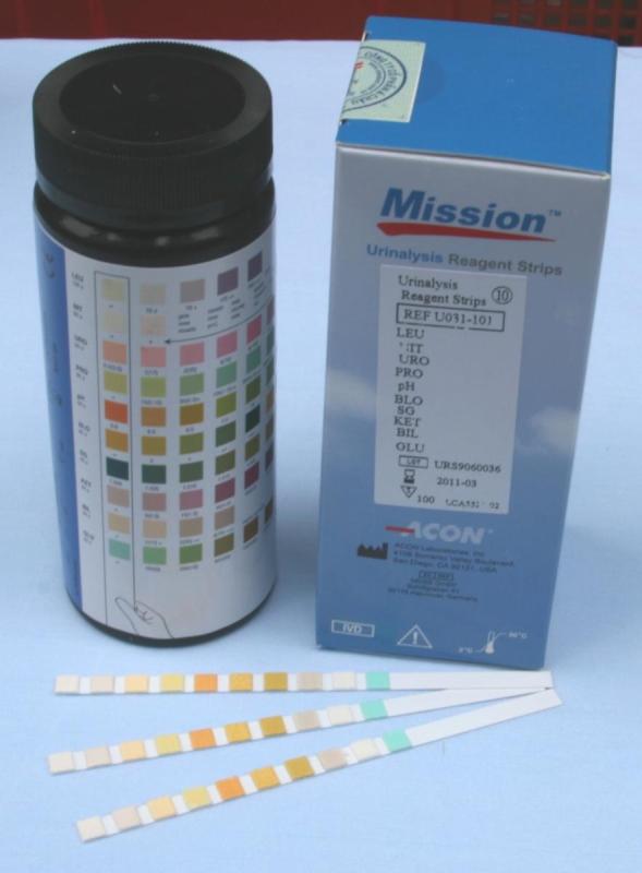 Que nước tiểu ACON Mission URS 10 thông số hộp 100 test