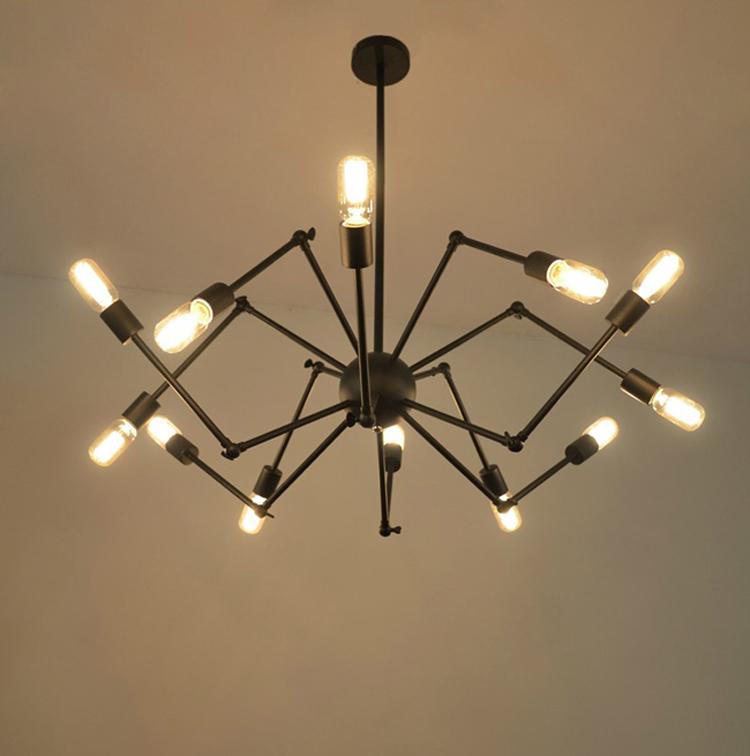 Đèn chùm SOLIM chân nhện 12 đui - Tặng kèm 12 bóng đèn Edision Vintage