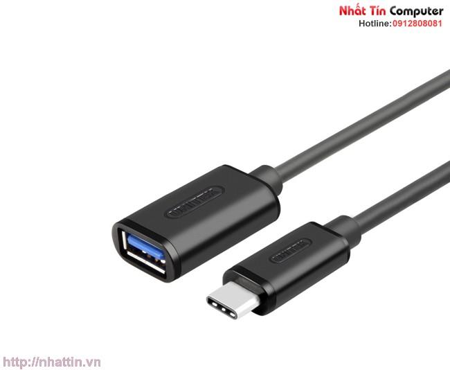 Cáp otg usb type-c 3.1 to usb 3.0 unitek y-c476 cho máy tính, macbook
