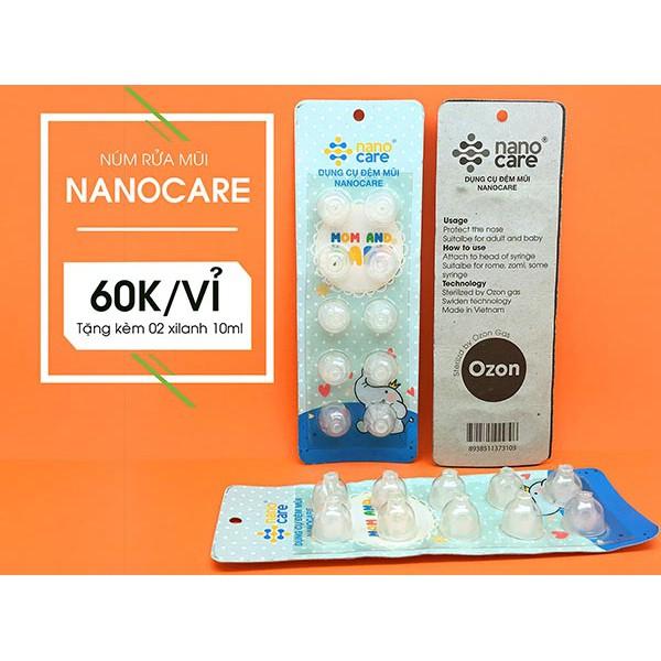 Hộp 10 núm silicon đệm rửa mũi cho bé