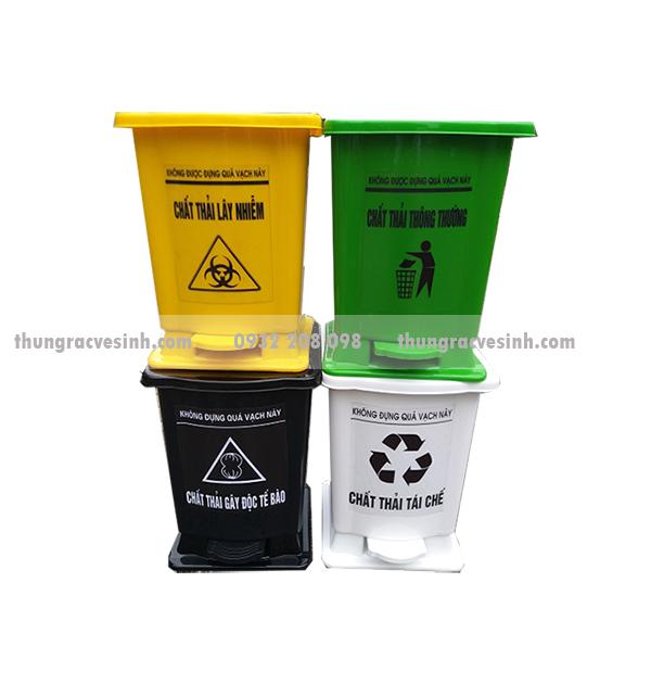 Thùng rác y tế 15 lít Sóng Vàng
