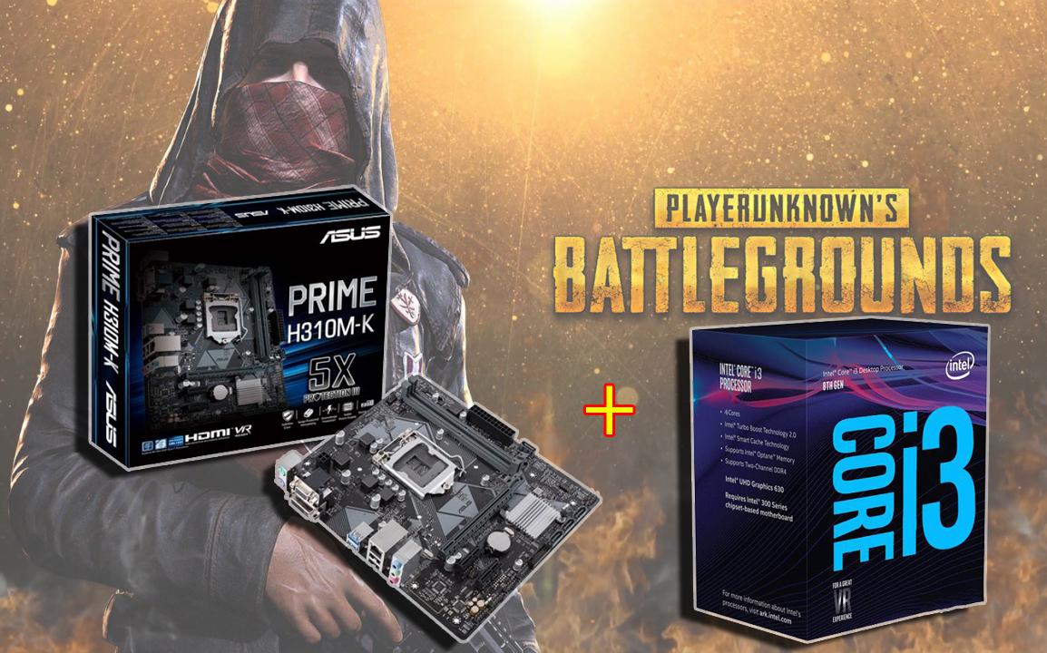 Combo Mainboard Asus H310M-K+ CPU i3 8100 CoffeLake